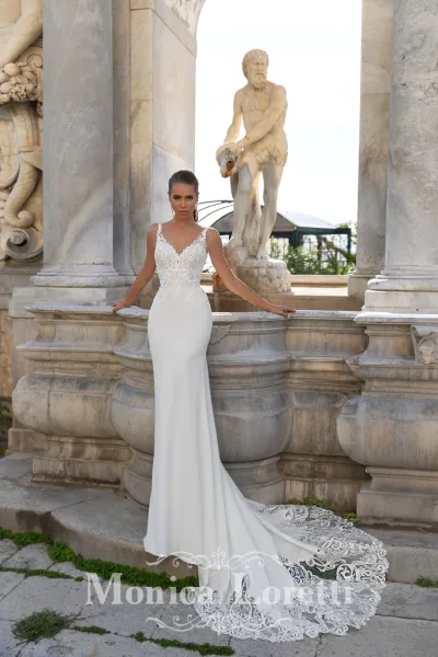 Brautkleid 8101 mit Spitze